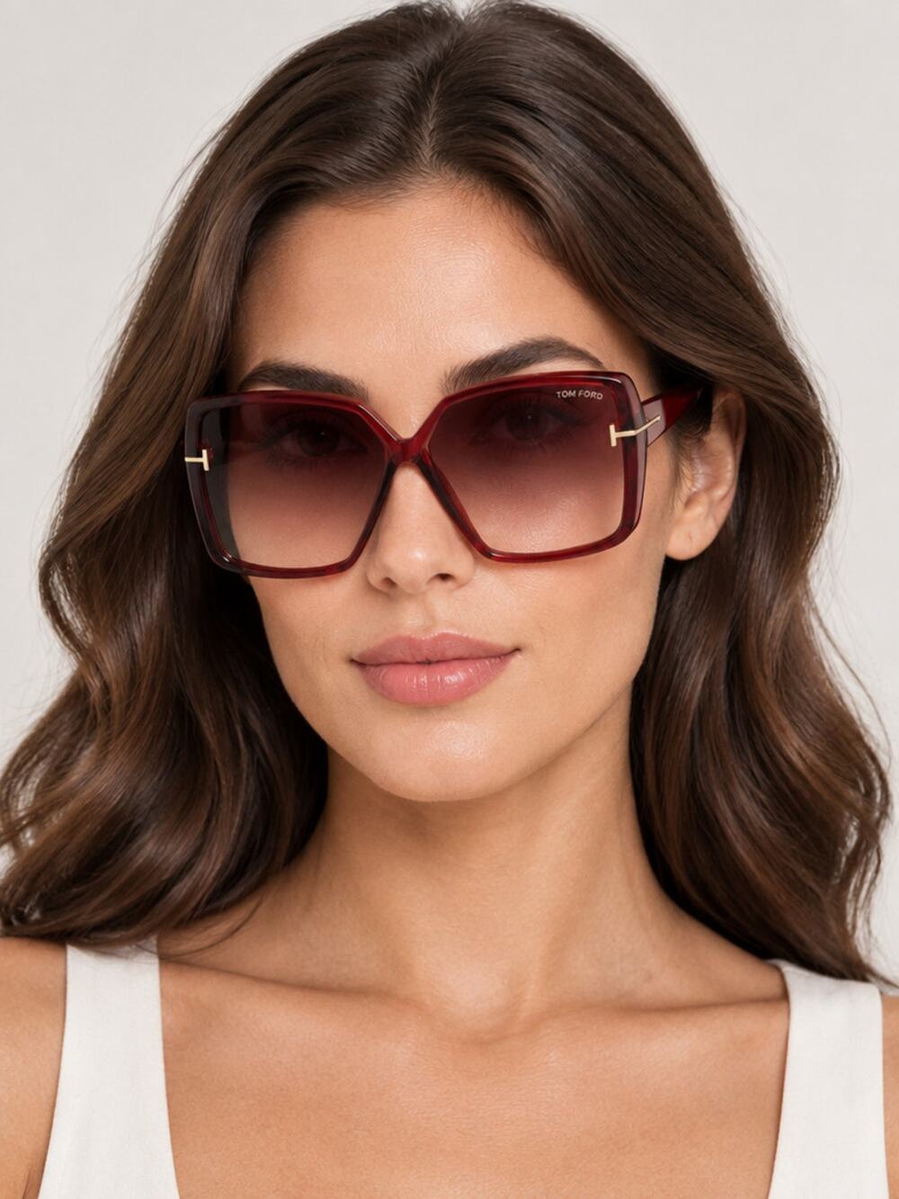 NEW Tom Ford FT1117 66G Shiny Red Sunglasses Authentic